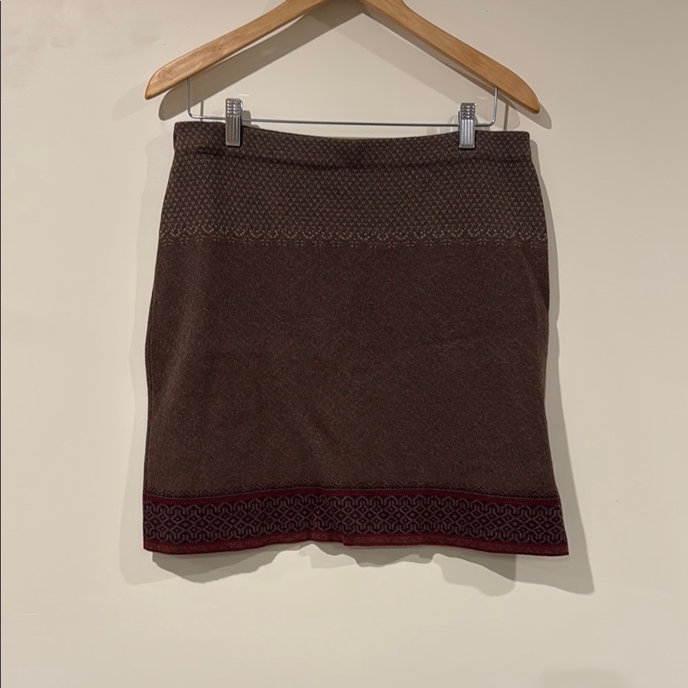Orvis Brown and Purple Mini Pencil Skirt